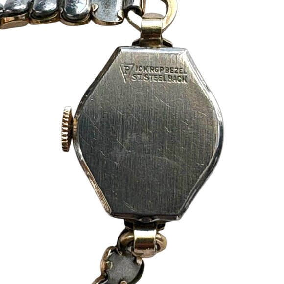 Vintage‎ MIMO 10k RG Kreisler Leaf Link Bracelet Windup Wristwatch